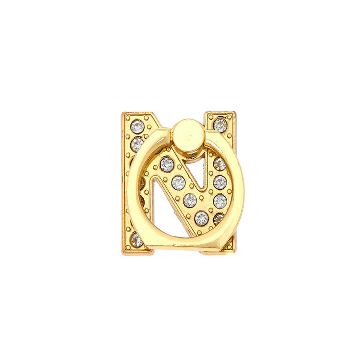 Gold Initial Ring Stand - N,