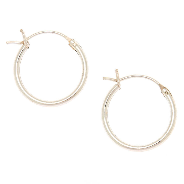 sterling silver 14mm hinged hoop earrings icing us