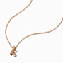 Gold Cursive Lowercase Initial Pendant Necklace - K,