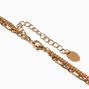 Gold-tone Layered Shards Multi-Strand Necklace,