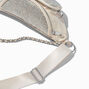 Rhinestone-Studded Faux-Leather Fanny Pack - Ivory,