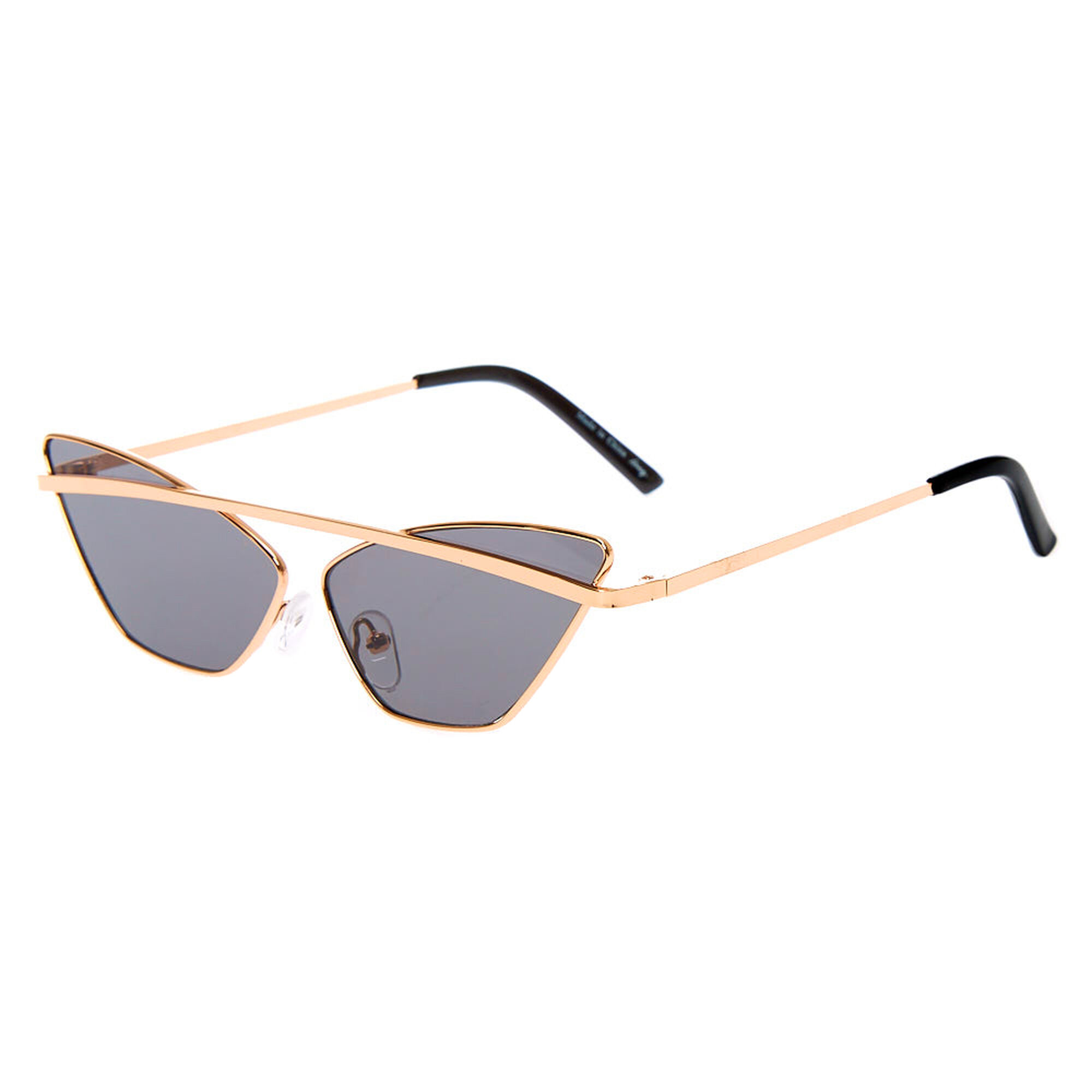 Slim Browbar Cat Eye Sunglasses Black Icing Us