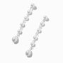 Silver-tone Pearl Linear 2&quot; Drop Earrings,
