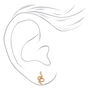 18kt Gold Plated Snake Stud Earrings,