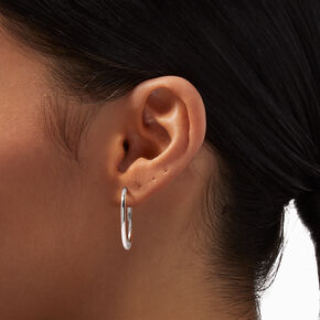 Silver 30MM Hoop Earrings,