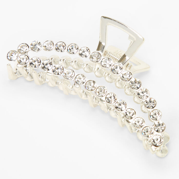 Rhinestone Studded Oval Hair Claw,