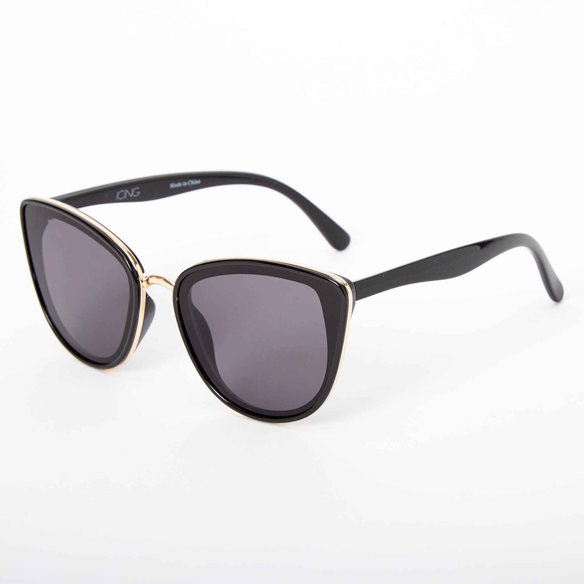 Chic Mod Cat Eye Sunglasses Black Icing US