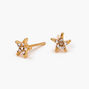 18kt Gold Plated Crystal Starfish Stud Earrings,