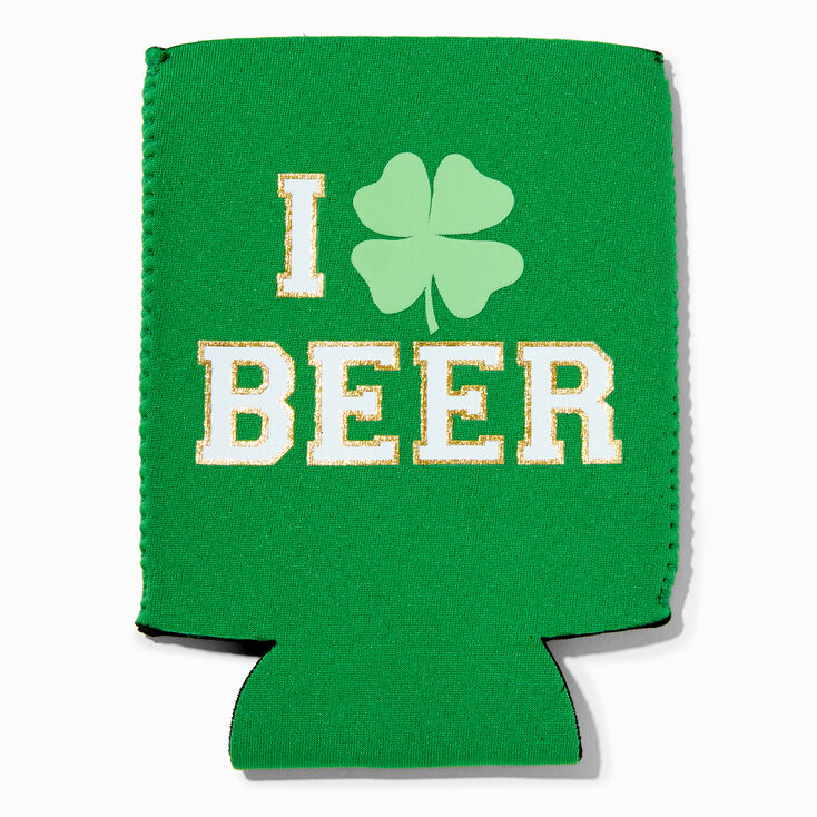 St. Patrick&#39;s Day I Love Beer Can Koozie,