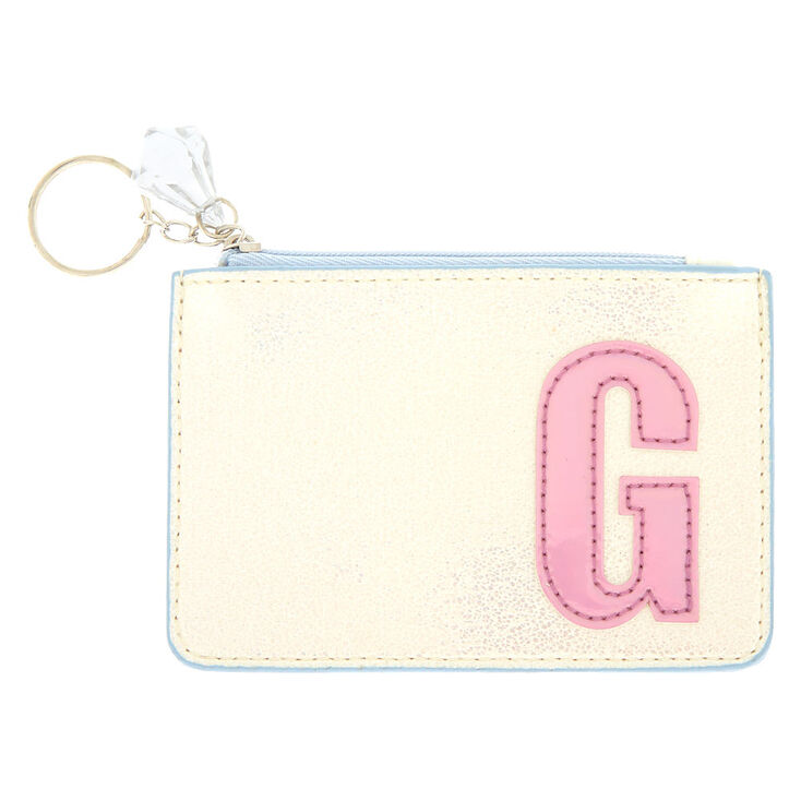 Pearlescent Initial Coin Purse - G,