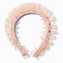Blush Pink Glitter Tulle &amp; Pearl Headband,