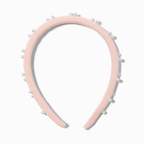 Pink Pearl Embellished Headband,