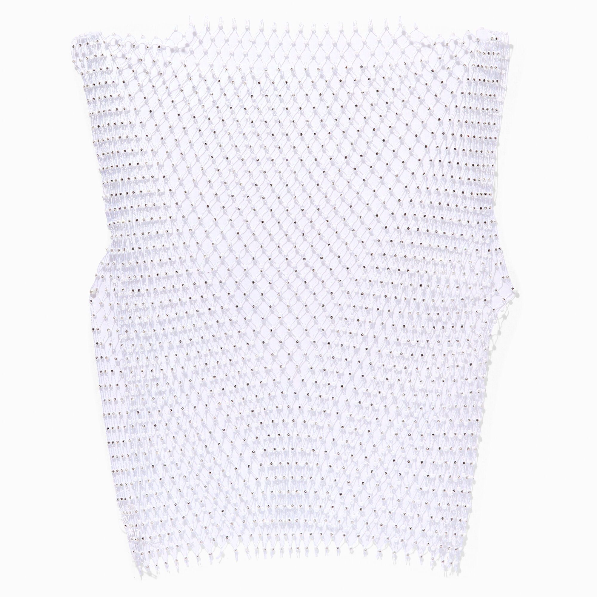 White online fishnet top