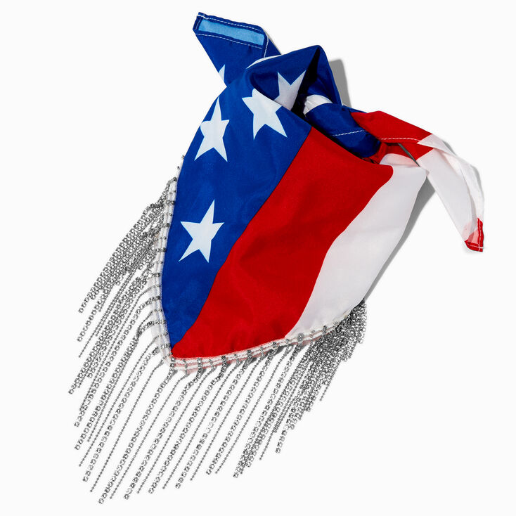 Stars &amp; Stripes Fringed Bandana,