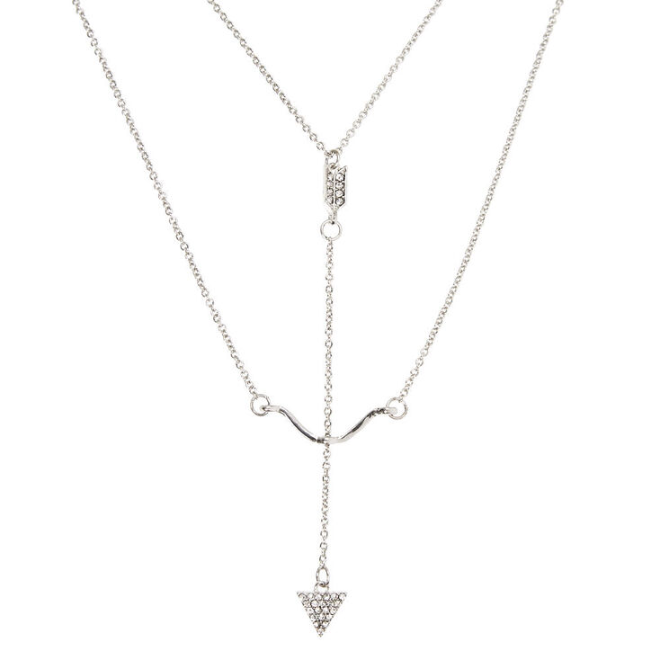 Silver Bow & Arrow Necklace,