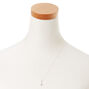 Silver 3 Stone Square Cubic Zirconia Pendant Necklace,