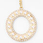 Gold Bling Initial Pom Pom Keychain - Black, O,