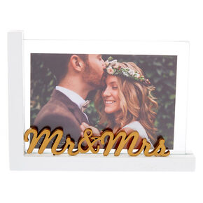 Mr. &amp; Mrs. Photo Frame - White,