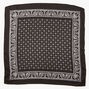 Floral Paisley Silky Bandana Headwrap - Black,