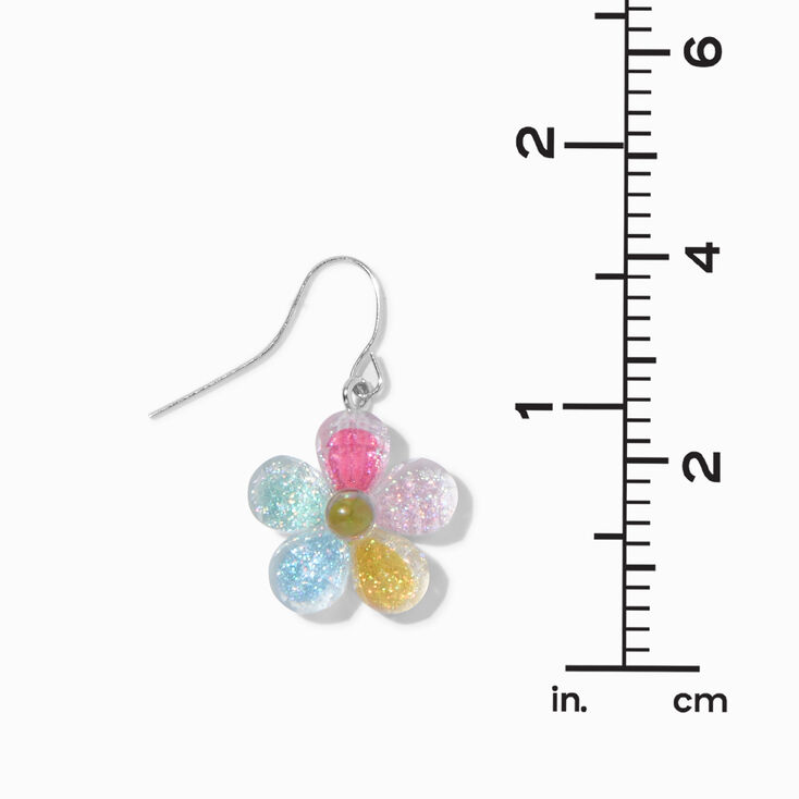 Rainbow Daisy 1&quot; Drop Earrings,