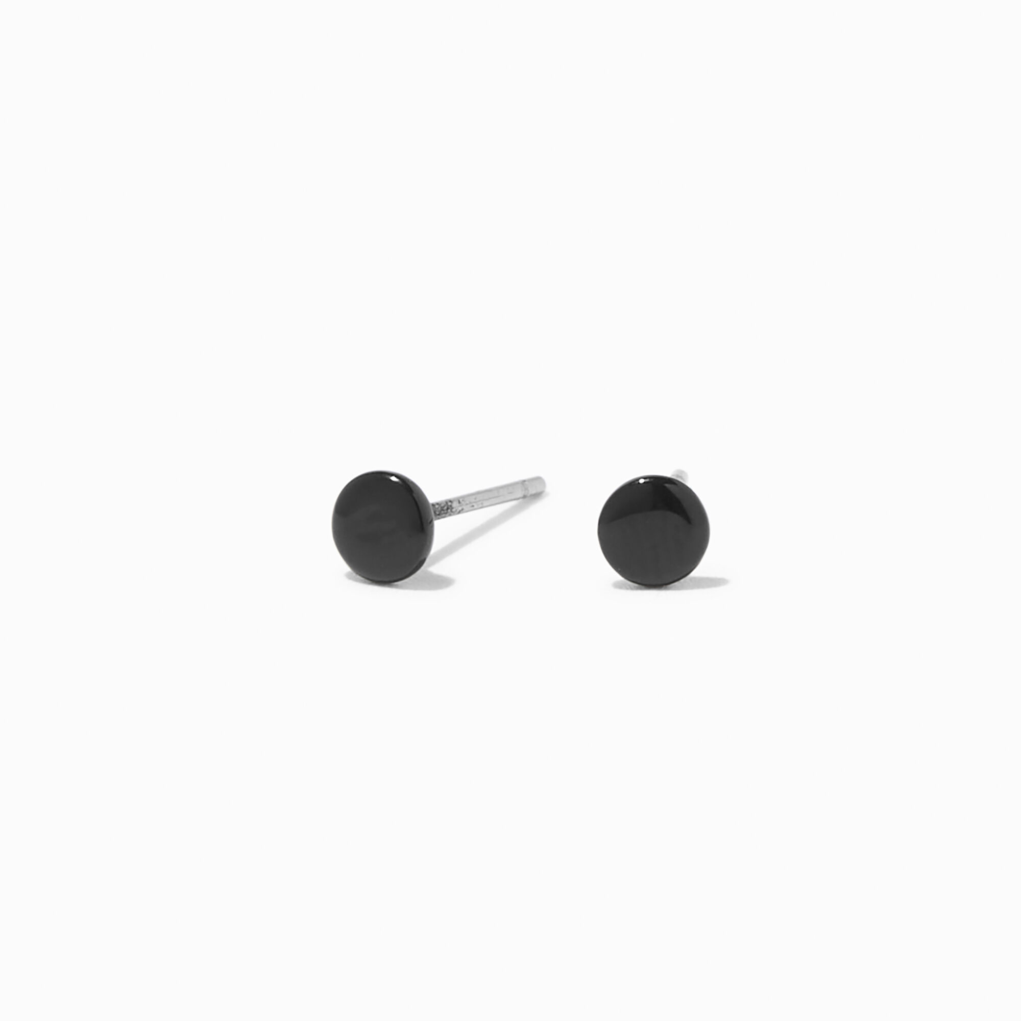 Black button ear stud store