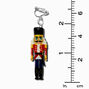 Silver-tone Nutcracker 2&quot; Clip-On Drop Earrings,