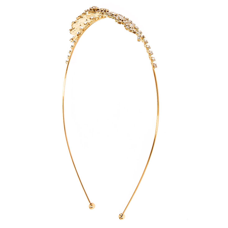 Gold Mini Inverted Tear Drop Tiara,