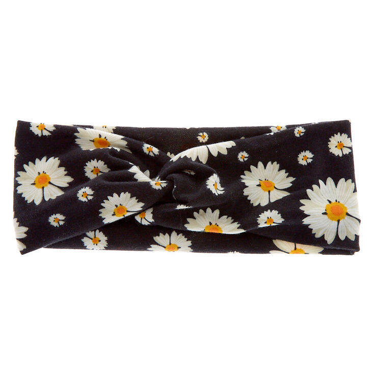 Daisy Twisted Headwrap - Black,