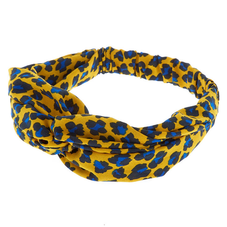 Bold Leopard Headwrap - Mustard Yellow,