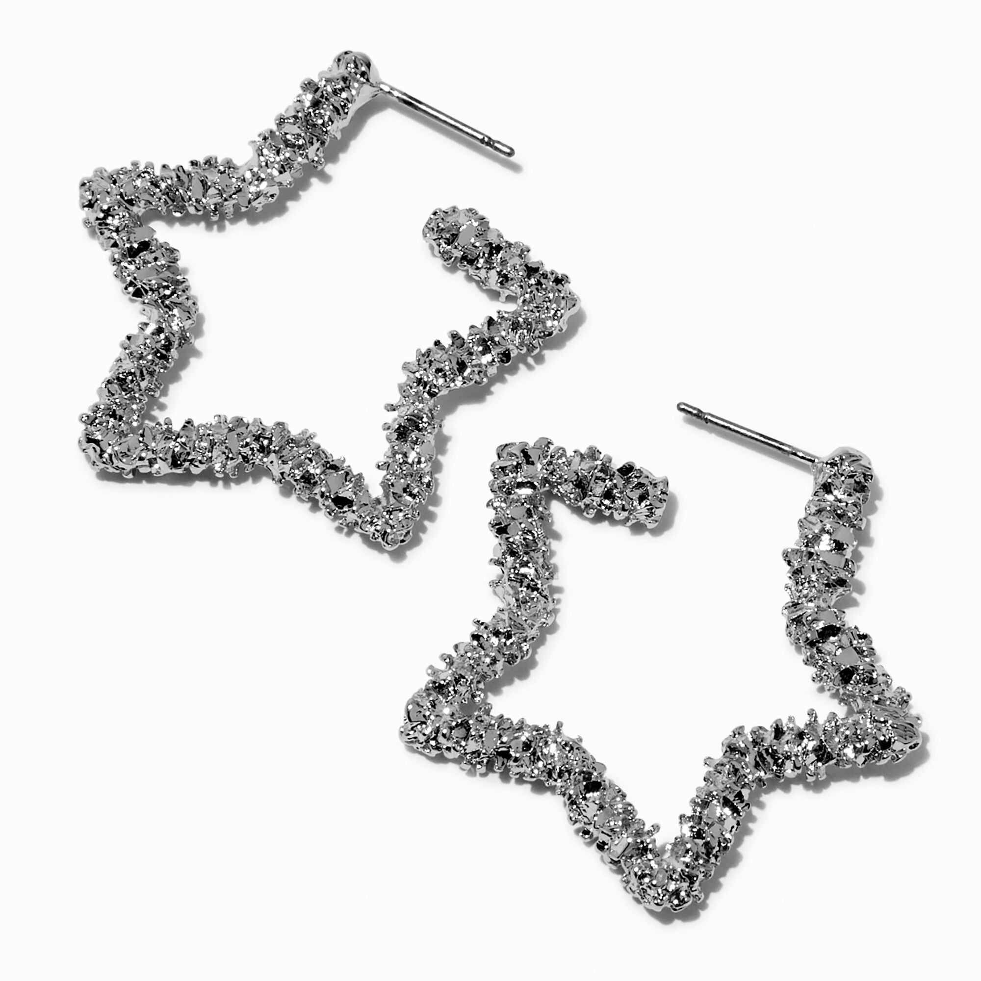 Mean Girls™ x ICING Silver-tone Star Hoop Earrings