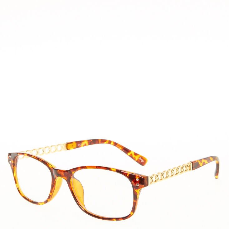 Tortoise Shell Frames with Gold Chain Arms,