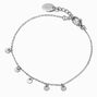 Silver-tone Stainless Steel Confetti Chain Bracelet,