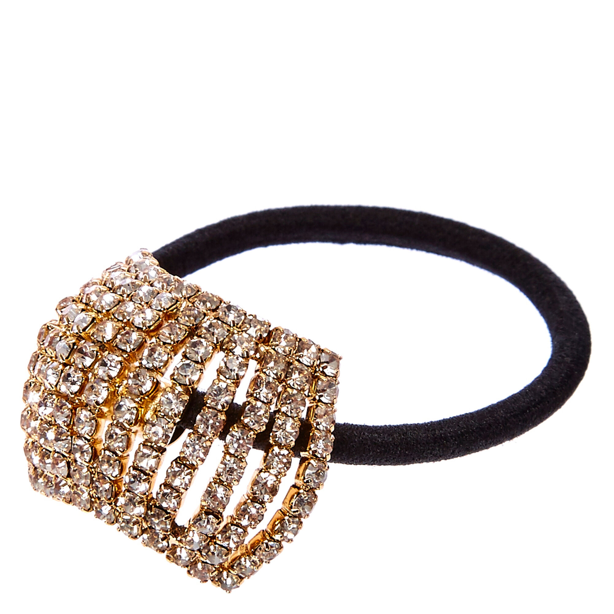 Gold Crystal Bar Hair Tie Icing Us