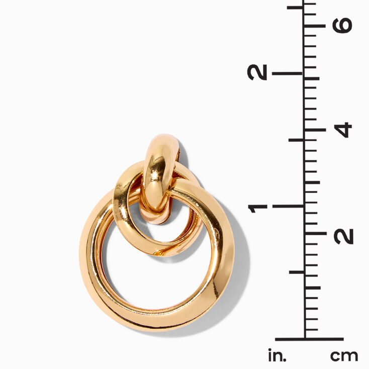 Gold-tone Intertwined Drop Earrings ,