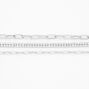 Silver Toggle Link Chain Bracelet Set - 3 Pack,