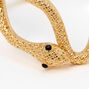 Gold Textured Snake Cuff Bracelet,
