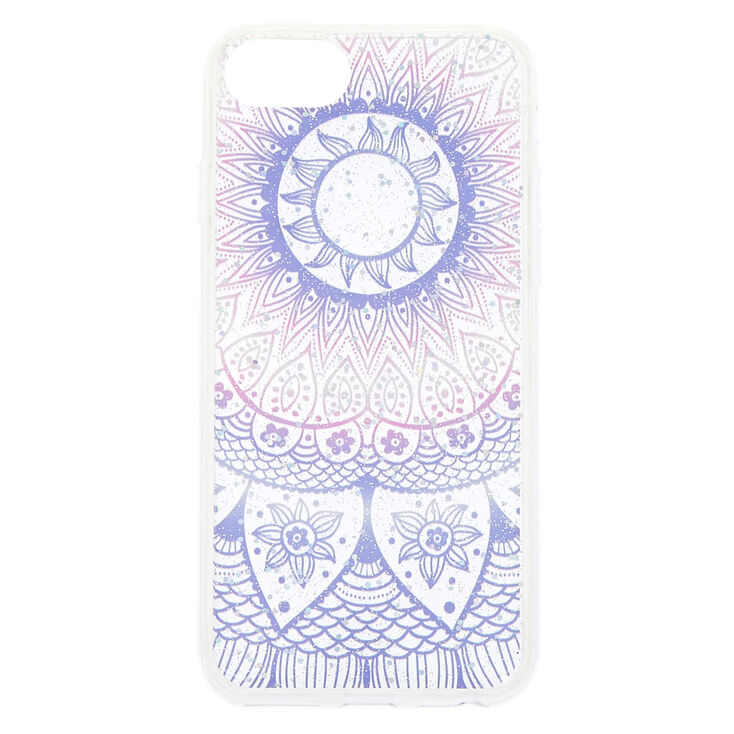 Pastel Glitter Mandala Phone Case,