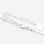 Silver Initial Rectangle Mood Pendant Necklace - M,