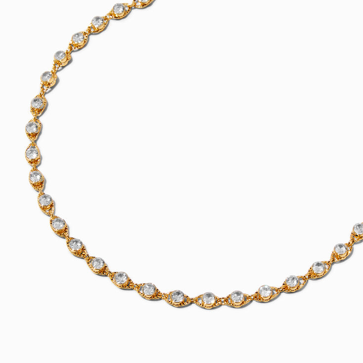 Icing Select 18k Yellow Gold Plated Cubic Zirconia Chain Necklace,