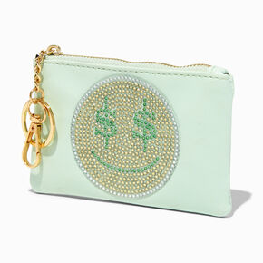 Bling Happy Face Zip Coin Purse,