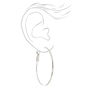 Silver Graduated Hoop Earrings - 6 Pack,