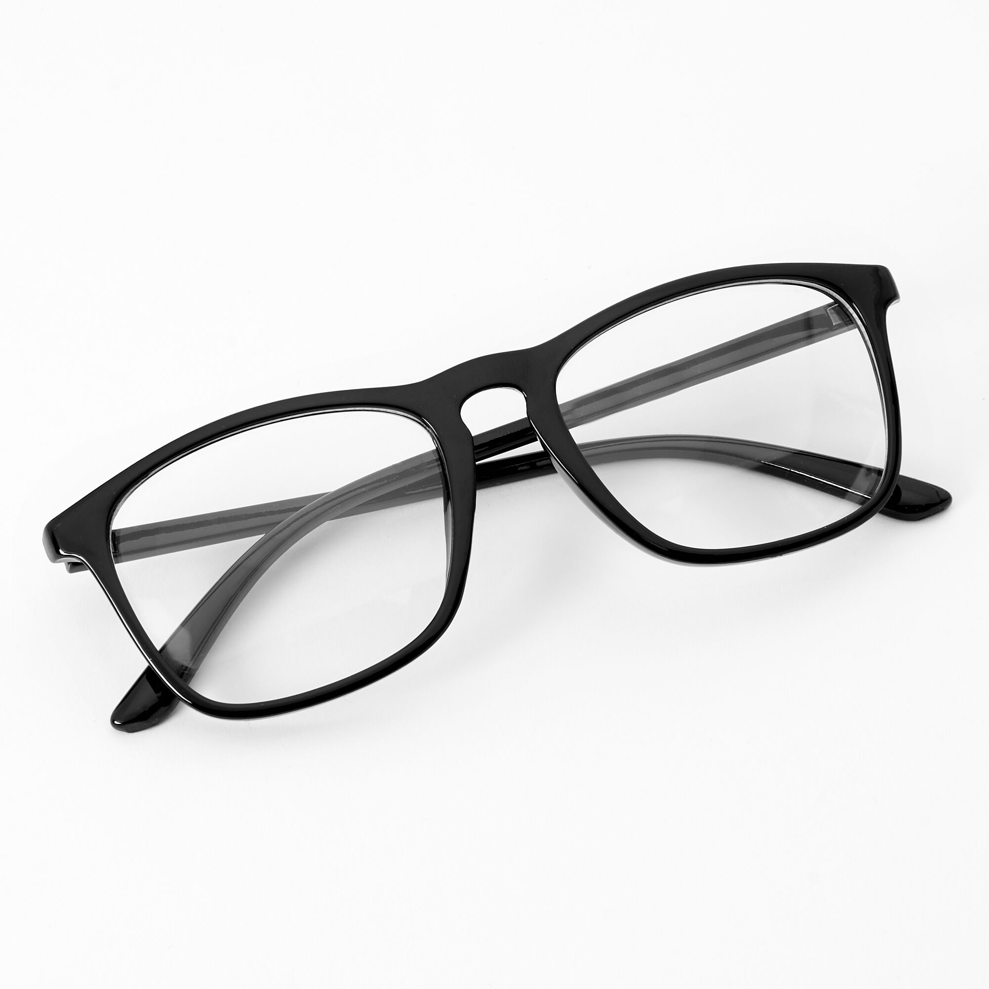 Solid Black Retro Clear Glass Frames Icing US