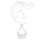 Silver 2&quot; Filigree Butterfly Drop Earrings,