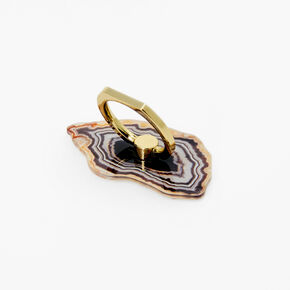 Gold Agate Slice Ring Stand,
