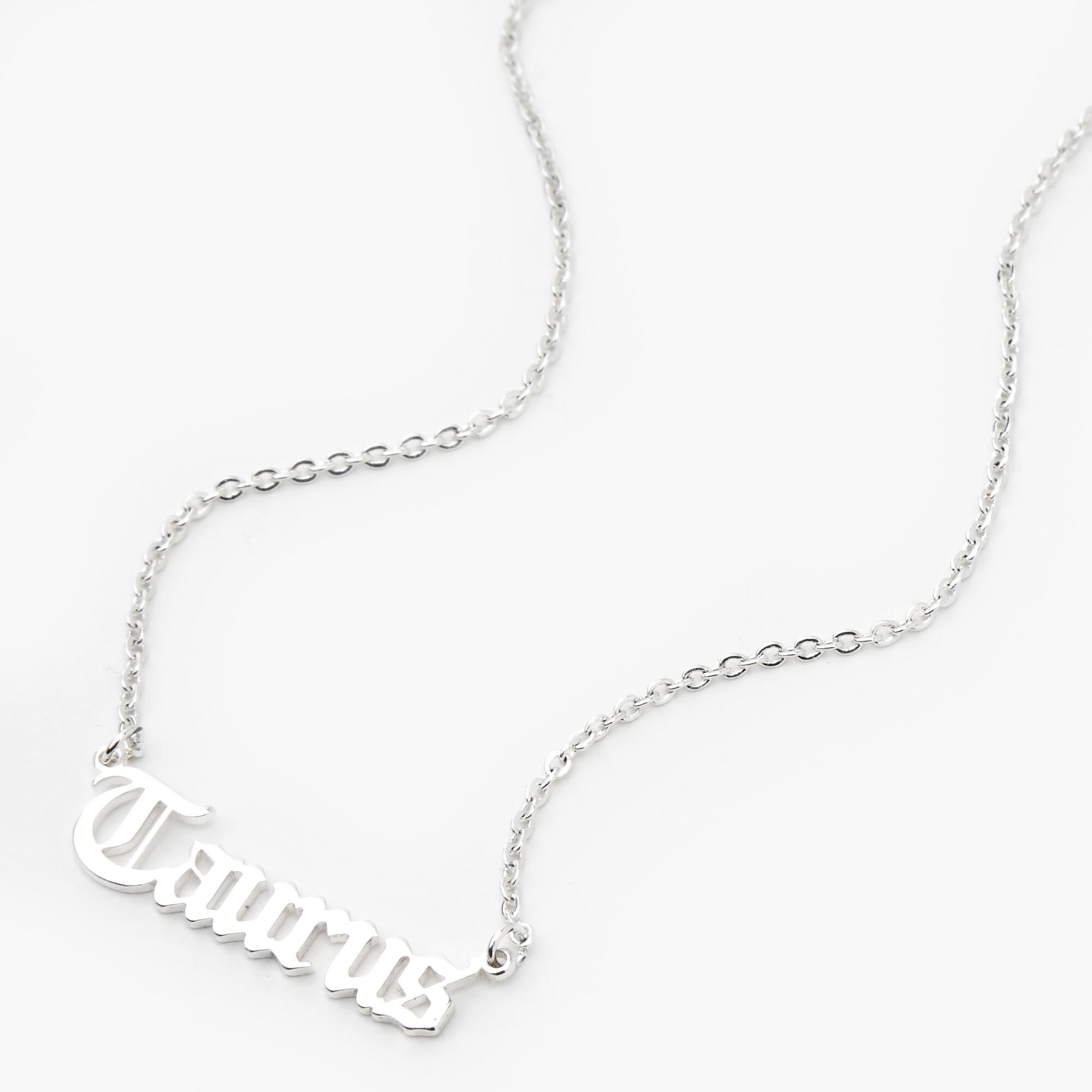 Silver Gothic Zodiac Pendant Necklace Taurus Icing US