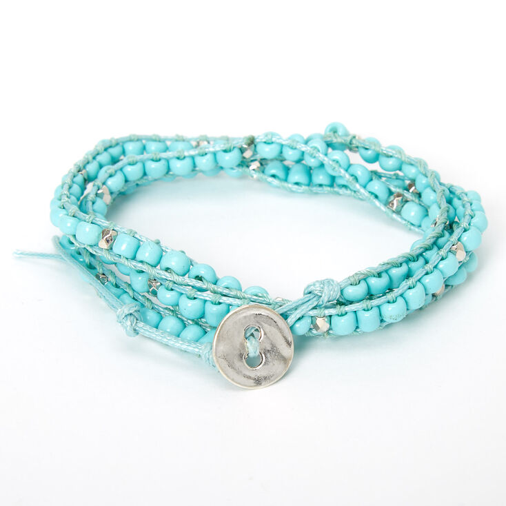 Beaded Wrap Bracelet - Turquoise,
