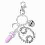 Cancer Mystical Gem Silver Zodiac Keychain,