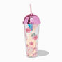 Pink Rose Metallic Dome Tumbler,