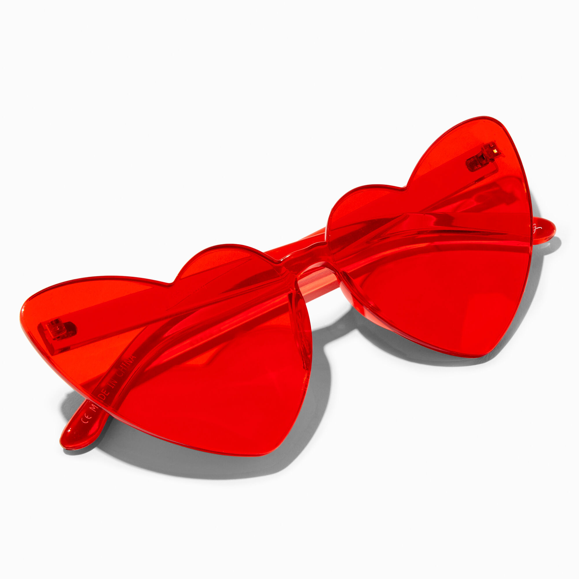 Red rimless sunglasses top