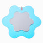 Wavy Blue Flower Hanging Mirror,